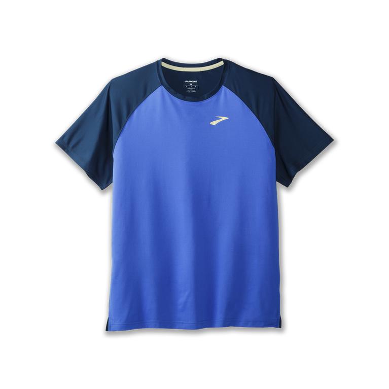 Brooks Run Within Short Sleeve Running Shirt - Men's - Bluetiful/Indigo Rush/Navy (09215-LAWV)